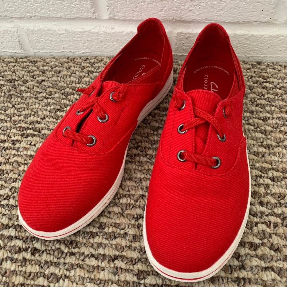 Clarks Red Sneakers